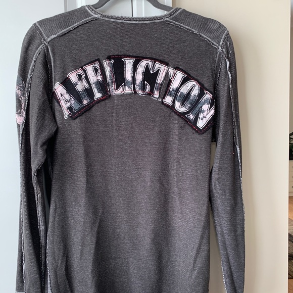 Men’s size L AFFLICTION  thermal long sleeve. - Picture 4 of 5